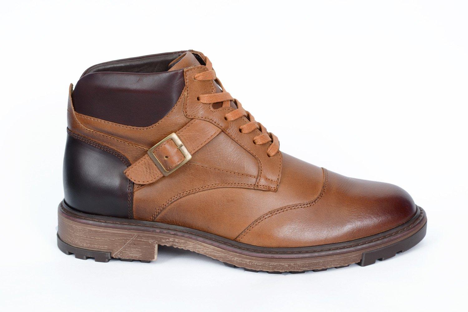 Bota de cuero Highland de Santo en cuero italiano miel — vista 2