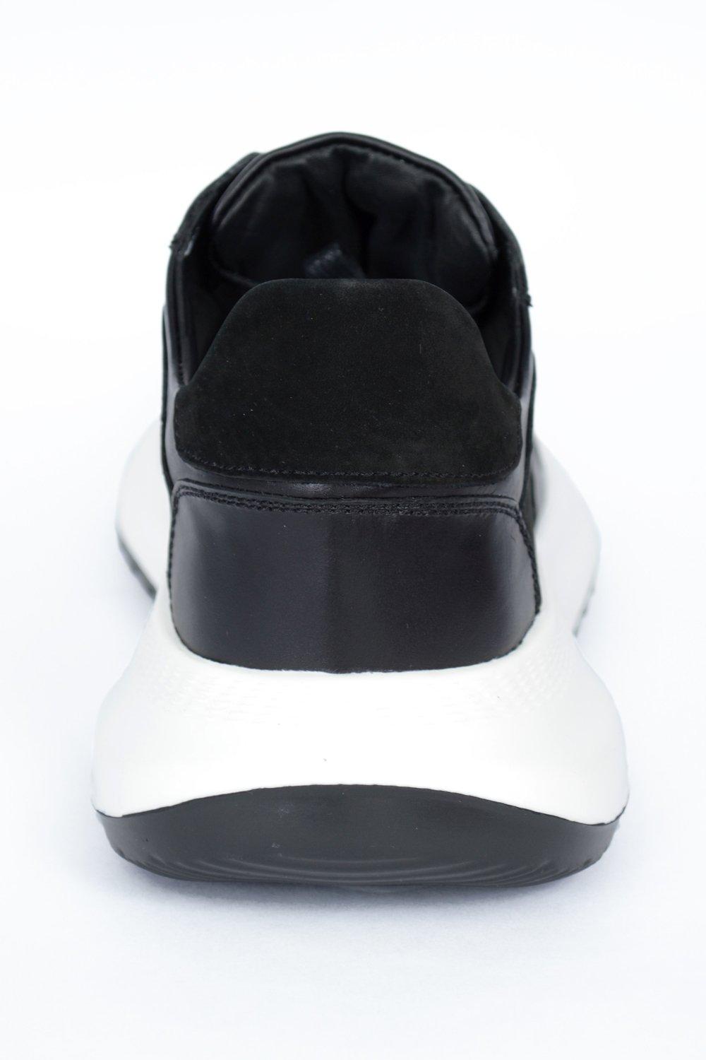 Tenis de cuero Hampton Negro de Santo, vista tres cuartos — vista 5